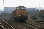 DR 106 814-7 am 07.03.1991 beim rangieren in Artern.