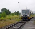 Burgenlandbahn 672 901 + 672 917 als RB 25970 aus Naumburg Ost, bei der Einfahrt in Ro�leben, w�hrend unserem 5.