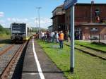 Burgenlandbahn 672 918 als RB 25762 aus Nebra, im Bf Ro�leben.