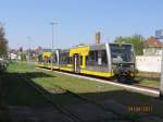 Burgenlandbahn 672 901  Thaldorfer Pfingstbursche  + 672 902  Rotk�ppchen  als RB 34875 nach Naumburg (S) Ost, im Bf Ro�leben.