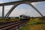 Am 26.07.2013 war der VT 201 der Erfurter Bahn au�erplanm��ig als RB 34833 von Wangen nach Naumburg Ost unterwegs.