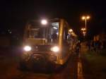 Burgenlandbahn 672 913 + 672 xxx als RB 34886  Weihnachtsmarkt-Express  aus Naumburg Ost, am 01.12.2013 in Ro�leben.