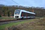 abellio 1648 952 als RB 80572 von Naumburg Ost nach Wangen, am 09.12.2018 bei Zingst.