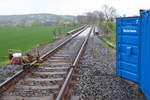 Bauarbeiten an einer kleiner Brücke zwischen Naumburg und Roßbach am 12.04.2017.