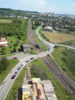 Burgenlandbahn 672 905-7  Stadt Naumburg (Saale)  als RB 34883 von Wangen nach Naumburg Ost, am 06.07.2012 im Unstruttal bei Karsdorf.