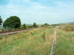 Die Unstrutbahn kurz hinter dem Bahnhof Karsdorf, Blick Richtung Vitzenburg.