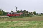 Hier passieren die Ferkeltaxen das Einfahrtssignal von Gehofen bei Nausitz; 06.09.2008 (Foto: Volker Blees)   