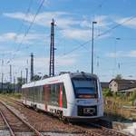 Abellio 1648 402 als RB 80580 von Naumburg (S) Ost nach Wangen (U), am 04.09.2019 bei der Ausfahrt in Naumburg (S) Hbf.