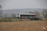 Am 24.03.2019 hat 1648 923 der Abellio Rail Mitteldeutschland GmbH soeben den Naumburger Hauptbahnhof verlassen und strebt nun auf der Unstrutbahn den Haltepunkt Roßbach entgegen.