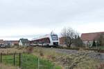 Abellio 1648 452 als RB 80558 von Naumburg (S) Hbf nach Wangen (U), am 19.12.2023 in Ro�bach.