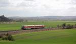 DB 628 207-2 als Tfzf von Ludwigshafen zum SSM Karsdorf, am 21.02.2020 bei Kleinjena.