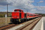 Am 25.04.2016 überführte die EBS 345 029-3 vier 628er ab Naumburg (S) Hbf zum DB Stillstandsmanagement nach Karsdorf. (Foto: Christian Klotz)