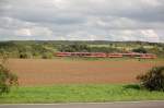 Zwei Triebwagen der BR 642 als Winterfest-RB am 10.09.2011 bei Kleinjena.