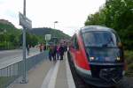 DB 642 557 der Erzgebirgsbahn am 10.05.2014 als RB 23748 aus Chemnitz am Hp Freyburg.
