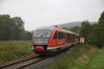 DB 642 719-8 + 642 221 als RB 34875 von  Nebra nach Naumburg Ost, am 13.09.2014 in Balgst�dt.