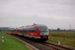 DB 642 221 + 642 719 als RB 34883 von Nebra nach Naumburg Ost, am 14.09.2014 bei Reinsdorf (b Nebra).