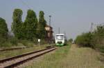 EB VT 009  Erfurt  als DPE 91385  Unstrut-Schrecke-Express I  von Erfurt Hbf nach Ro�leben, am 01.05.2012 in Donndorf.