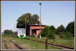 EB VT 305 als DPE 79189  Unstrut-Schrecke-Express II  von Erfurt Hbf nach Donndorf, am 17.05.2012 bei der Durchfahrt in Gehofen.