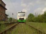 EB VT 001 als 7.  Unstrut-Schrecke-Express  DPE 2100 aus Erfurt Hbf, am 01.05.2014 in Donndorf. (Foto: Michael Albert)