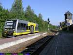 DB Burgenlandbahn 672 908-1  Kohlebau Deuben  als RB nach Artern im Bf Nebra; 20.09.2005 (Foto: www.railfan-page.de)