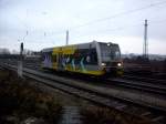 Am 20.01.2011 kam LVT 672 918 als RB 34867 aus Wangen in Naumburg Hbf an.