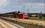 Burgenlandbahn DB 672 915-5 verl�sst als RB 34871 Wangen (Unstrut) - Naumburg Ost gerade den Bahnsteig.