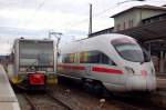Burgenlandbahn 672 903 kam am 06.01.2014 als  Sonderfahrt  leer aus Richtung We�enfels nach Naumburg Hbf, um dann nach Naumburg Ost um einen Triebwagentausch vorzunehmen.