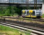 Burgenlandbahn 672 902 + 672 915 als RB 34866 von Wangen nach Naumburg Ost, am 20.06.2015 bei der Einfahrt in Naumburg Hbf.