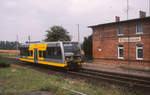 KEG VT 3.14 als RB von Naumburg nach Artern, am 09.07.2003 in Kirchscheidungen.