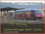 Top Secret - Da niemand etwas von der Fahrt wu�te, gestaltete Herr Pollm�cher dieses passende Bild; 06.02.2009 (Foto: Klaus Pollm�cher)