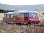DR 171 056-5 der TG Ferkeltaxi abgestellt im Bf Laucha (Unstrut); 06.02.2009 (Foto: Klaus Pollm�cher)