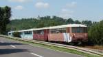 Am Ende der �berf�hrungsfahrt von Stendal �ber Sta�furt und Karsdorf nach Adorf (Vogtl) liefen die roten DR 171 810-5 und 971 025-2 mit.