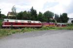 Am 16.07.2014 fotografierte mein Onkel dieses schicke und seltene EBS-Trio beim Kreuzungshalt im ehemaligen Bahnhof Freyburg.