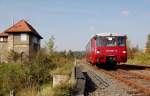 EBS 772 345-5 als DPE 81084 nach Naumburg Hbf, am 05.10.2014 bei der Ausfahrt in Laucha.