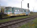 KEG VT 2.20 (DB 771 905-7) bei Arco in Karsdorf; 25.10.2009 (Foto: Hans Grau)