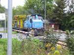 ARCO 5021.01-9 mit einem MZA Richtung Naumburg am Bahn�bergang in Freyburg; 08.09.2007