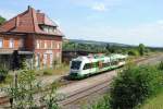EB VT 201 als RB 34878 von Naumburg Ost nach Wangen, am 26.07.2013 in Freyburg Bbf.