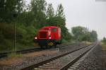 Am 20.06.2012 fand anl�sslich des  hohen  Besuches eine kleine Sonderfahrt �ber das Karsdorfer Lafarge-Streckennetz mit der EBS 102 002-3 statt.