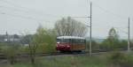 EBS 772 345-5 als  Unstrut-Schrecke-Express  DbZ 32700 von Erfurt Hbf nach Ro�leben, am 01.05.2013 zwischen Reinsdorf (b Artern) und Artern.