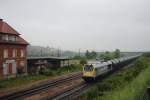 InfraLeuna 263 006-9 mit leeren Kesselwagen zur Abstellung nach Karsdorf, am 31.05.2013 beim Kreuzungshalt im ehem.