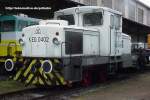 KEG 0402 am Zementwerk Karsdorf; 09.04.2004 (Foto: Volker Gelmroth http://lokomotive.com/pribahn)