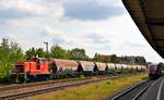 DB 363 165 auf Rangierfahrt von Bioethanol zum Gbf Zeitz, am 17.05.2020.