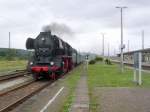 Einfahrt des Sonderzuges aus Halberstadt in Naumburg (Saale) Hbf.