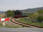 TG 50 3708-0 mit dem DPE 91933 von Schönebeck nach Freyburg, am 14.09.2008 in Höhe der früheren Zuckerfabrik in Laucha. (Foto: Dieter Thomas)