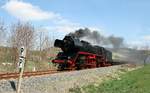 IGE Werrabahn-Eisenach 41 1144-9 mit dem Lr 16277 von Freyburg zur Abstellung nach Karsdorf, am 19.04.2015 bei Balgstädt. (Foto: Jens Reising)