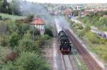 IGE Werrabahn-Eisenach 41 1144-9 mit dem RE 16277  Rotkäppchen-Express II  nach Altenburg, am 27.09.2015 in Freyburg Bbf.