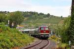 LEG 132 004-3 als Schlusslok am DPE 52328 aus Chemnitz Hbf, am 09.09.2017 in Freyburg.