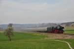 IGE Werrabahn-Eisenach 41 1144-9 mit dem RC 16992  Rotkäppchen-Express I  von Freyburg nach Eisenach, am 15.04.2018 bei Kleinjena.