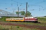 EBS 118 719-4 mit dem DPE 24135  Finne-Unstrut-Xpress  von Sömmerda nach Balgstädt, am 01.05.2018 bei der Einfahrt in Naumburg Hbf.