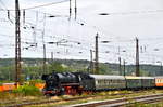 Die 44 1486-8 der Eisenbahnfreunde aus Sta�furt kam am 07.09.2019 zum voerst letzenmal ins Unstruttal.
